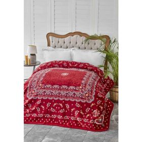 Karaca Home Mihver Kırmızı Çift Kişilik Pano Embosy Battaniye