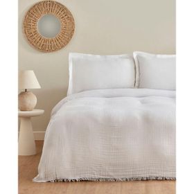 Karaca Home Minel Offwhite Çift Kişilik Pike Yatak Örtüsü Seti