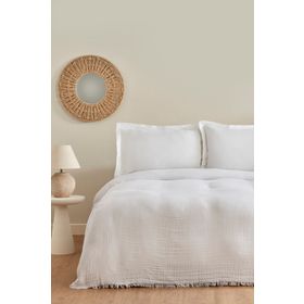 Karaca Home Minel Offwhite Çift Kişilik Pike Yatak Örtüsü Seti