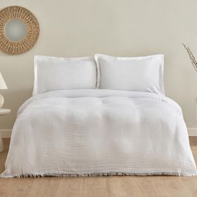 Karaca Home Minel Offwhite Çift Kişilik Pike Yatak Örtüsü Seti