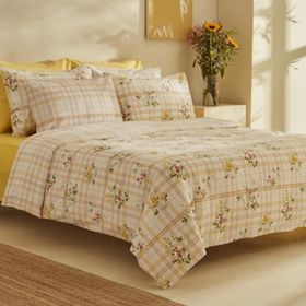 Karaca Home Minella %100 Pamuk Soft Touch Sarı Çift Kişilik Nevresim Takımı