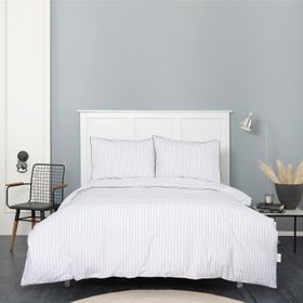 Karaca Home Misha %100 Pamuk İpliği Boyalı Beyaz Çift Kişilik Nevresim Takımı