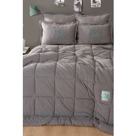 Karaca Home Motto Cotton Comfort Çift Kişilik Gri Uyku Seti