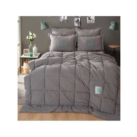 Karaca Home Motto Cotton Comfort Çift Kişilik Gri Uyku Seti