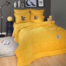 Karaca Home Motto Cotton Comfort Çift Kişilik Hardal Uyku Seti