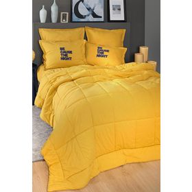 Karaca Home Motto Cotton Comfort Çift Kişilik Hardal Uyku Seti