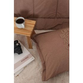 Karaca Home Motto Cotton Comfort Çift Kişilik Kahve Uyku Seti