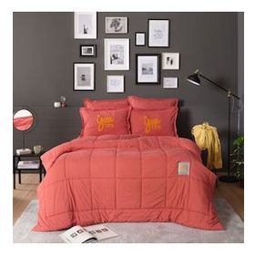 Karaca Home Motto Cotton Comfort Çift Kişilik Mercan Uyku Seti