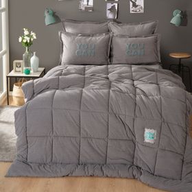 Karaca Home Motto Cotton Comfort Tek Kişilik Gri Uyku Seti