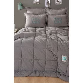 Karaca Home Motto Cotton Comfort Tek Kişilik Gri Uyku Seti