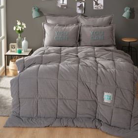 Karaca Home Motto Cotton Comfort Tek Kişilik Gri Uyku Seti