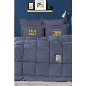 Karaca Home Motto Cotton Comfort Tek Kişilik İndigo Uyku Seti