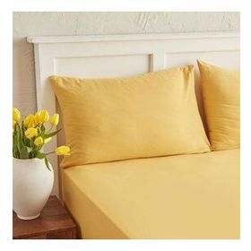 Karaca Home Motto Penye Fitted Tek Kişilik 100x200+30 cm Hardal Çarşaf