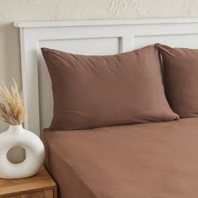 Karaca Home Motto Penye Fitted Tek Kişilik 100x200+30 cm Kahve Çarşaf
