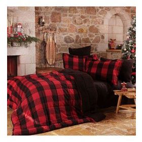 Karaca Home Mountain Kırmızı Siyah Çift Kişilik Cozy Comfort Uyku Seti