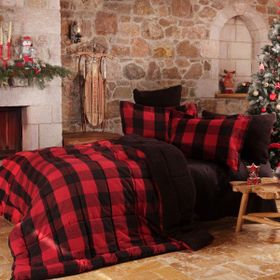 Karaca Home Mountain Kırmızı Siyah Çift Kişilik Cozy Comfort Uyku Seti