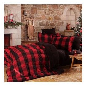 Karaca Home Mountain Kırmızı Siyah Çift Kişilik Cozy Comfort Uyku Seti