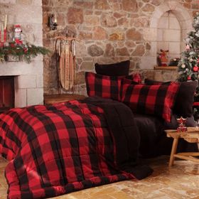 Karaca Home Mountain Kırmızı Siyah Çift Kişilik Cozy Comfort Uyku Seti