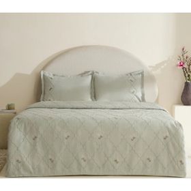 Karaca Home Myra Adaçayı Çift Kişilik Çiçekli Yatak Örtüsü