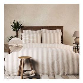 Karaca Home Naturel Line Jerardo Armur Bej Çift Kişilik Nevresim Takımı