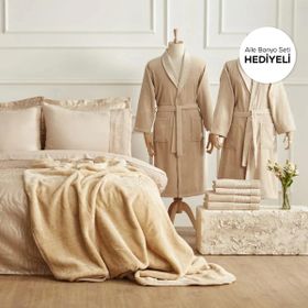 Karaca Home Nehir 14 Parça Aile Gold Banyo Çeyiz Seti