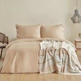 Karaca Home Nevada Bej Çift Kişilik Nevresim Pike Takımı