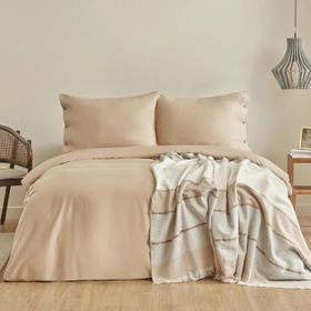 Karaca Home Nevada Bej Çift Kişilik Nevresim Pike Takımı