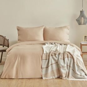 Karaca Home Nevada Bej Çift Kişilik Nevresim Pike Takımı