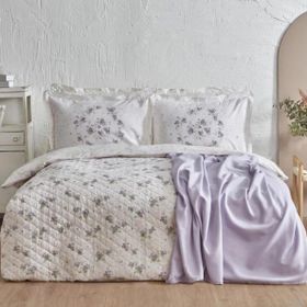 Karaca Home Nevra Summer Set Çift Kişilik Lila Pikeli Takım