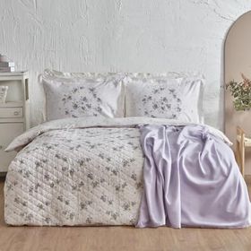 Karaca Home Nevra Summer Set Çift Kişilik Lila Pikeli Takım