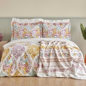 Karaca Home Nido Multicolor Çift Kişilik Nevresim Pike Takımı