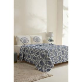 Karaca Home Nolven Indigo Çift Kişilik Yatak Örtüsü Seti