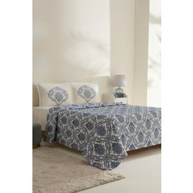 Karaca Home Nolven Indigo Çift Kişilik Yatak Örtüsü Seti