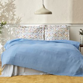 Karaca Home Noya Mavi %100 Pamuk Tek Kişilik Pike Takımı
