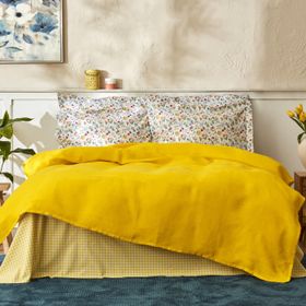Karaca Home Noya Sarı %100 Pamuk Çift Kişilik Pike Takımı