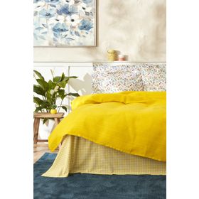 Karaca Home Noya Sarı %100 Pamuk Tek Kişilik Pike Takımı