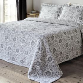 Karaca Home Oriental Antrasit Çift Kişilik Yatak Örtüsü Seti