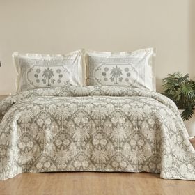 Karaca Home Palm Çift Kişilik Mint Yatak Örtüsü Seti