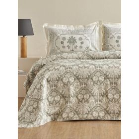 Karaca Home Palm Çift Kişilik Mint Yatak Örtüsü Seti