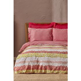 Karaca Home Pari Noniron Kırmızı Çift Kişilik Nevresim Takımı