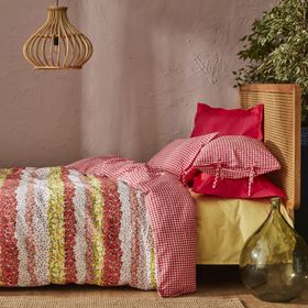 Karaca Home Pari Noniron Kırmızı Tek Kişilik Nevresim Takımı