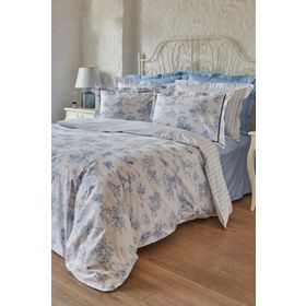 Karaca Home Parisien Percale Mavi Çift Kişilik Nevresim Takımı