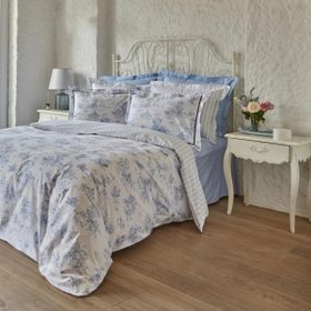 Karaca Home Parisien Percale Mavi Çift Kişilik Nevresim Takımı