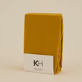 Karaca Home Penye Fitted 100x200+30 cm Hardal Tek Kişilik Çarşaf