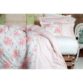 Karaca Home Percale Elena Pembe Çift Kişilik Nevresim Takımı