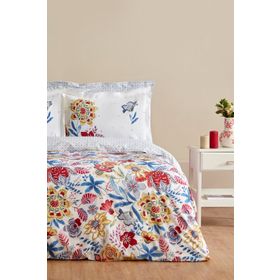Karaca Home Persly Mavi %100 Pamuk Çift Kişilik Nevresim Takımı