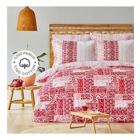 Karaca Home Pietra %100 Pamuk Kırmızı Nevresim Takımı
