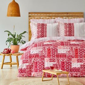 Karaca Home Pietra %100 Pamuk Kırmızı Nevresim Takımı