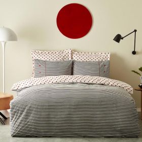 Karaca Home Polka %100 Pamuk Çift Taraflı Siyah Tek Kişilik Nevresim Takımı