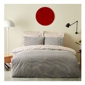 Karaca Home Polka %100 Pamuk Çift Taraflı Siyah Tek Kişilik Nevresim Takımı